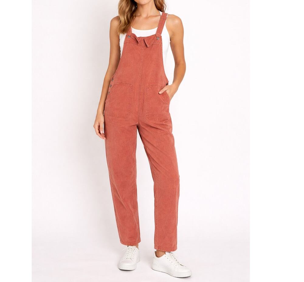 ALEX MILL Rust Utility Wide Leg Overalls (S)